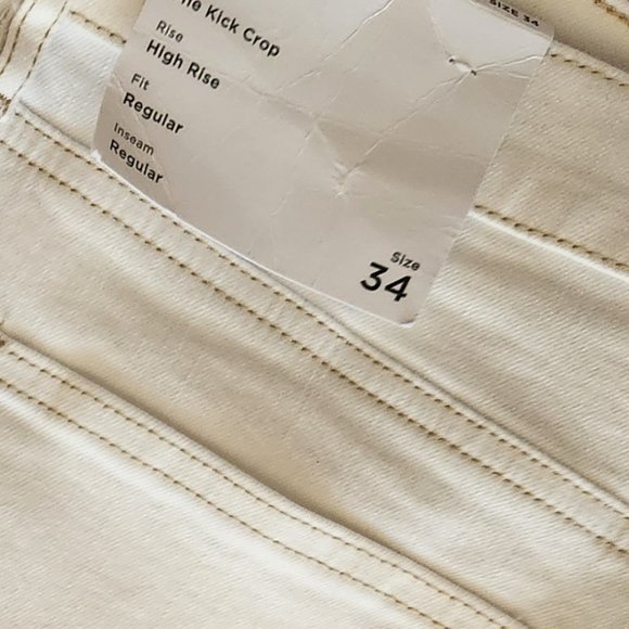 NWT Loft Kick Crop White Jeans, SIze 34/18 - Picture 8 of 10
